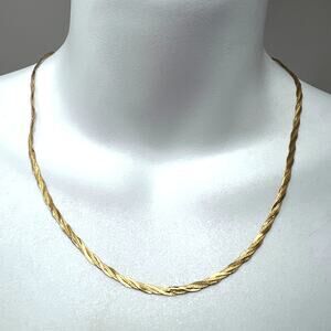 Vintage 14k Gold Necklace Twist Chain Italy 6.3 grams Lobster Clasp 20" Long